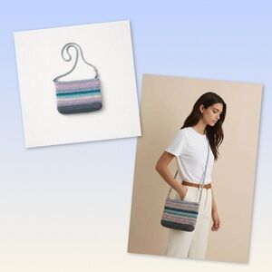 The Sak Lumi Crochet Multi Color Crossbody Bag